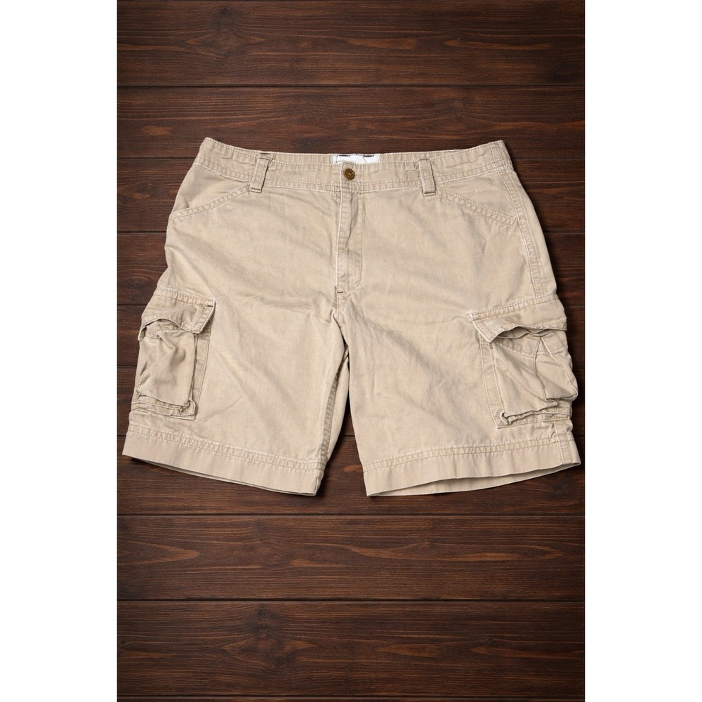 Dockers D Series Cargo Shorts Mens 42 Khaki Beige Cotton Casual Utility Shorts